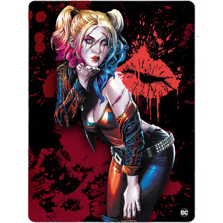 Grande couverture en molleton HARLEY QUINN - KISS (150x200cm)