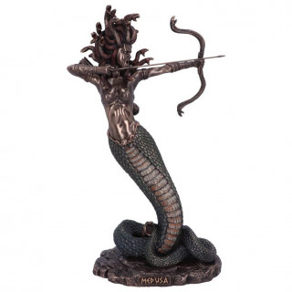 Grande figurine Mdusa furieuse avec un arc (36cm)