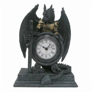 Horloge gothique  Dragon en armure (20cm)