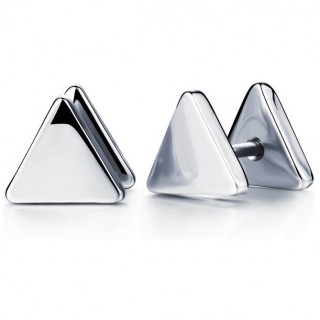 Clous d'oreilles en acier en forme de triangle (Paire)