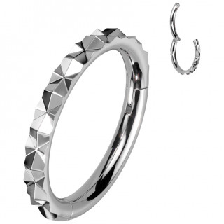 Piercing anneau segment faceté en X en acier haute précision