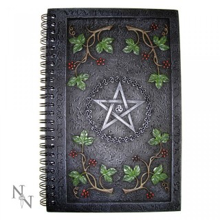 Journal intime couverture rsine "Wiccan Book of Shadows" (21,5cm x 14 cm)