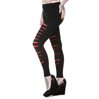 Achat Pantalon leggings femme noir à croix latines ajourées