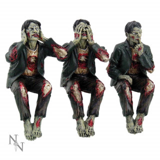 Lot de 3 figurines zombies de la sagesse (10 cm) - Nemesis Now