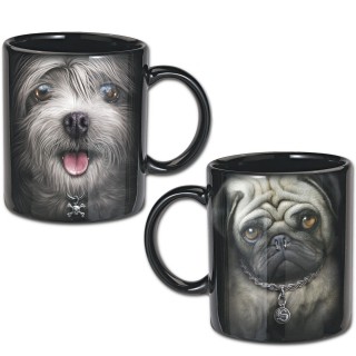 Lot de 2 mugs  chiens punk-rock