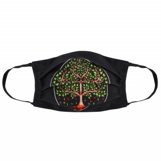 Masque adulte lavable noir  arbre de vie (Import UK - Non norm AFNOR)