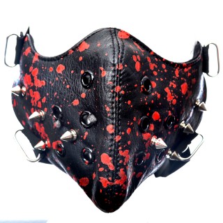 Masque Poizen Industries Spike Mask Black/Blood