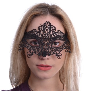 Masque venitien  arabesques en dentelle noire Lucrezia