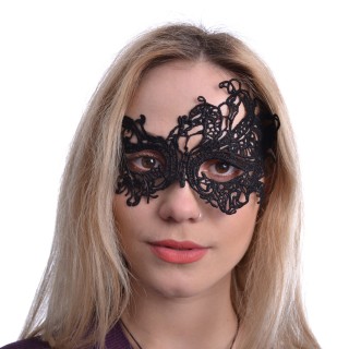 Masque venitien en dentelle noire Diomira