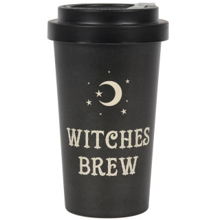 Mug de voyage noir en bambon "Potion des sorcires"