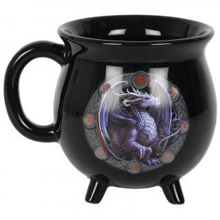 Mug en forme de chaudron à Dragon violet Samhain - Anne Stokes