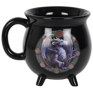 Mug en forme de chaudron  Dragon violet Samhain - Anne Stokes