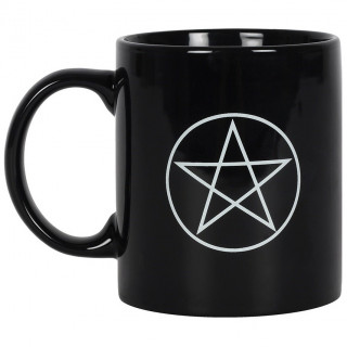 Mug gothique noir à pentagramme / pentacle