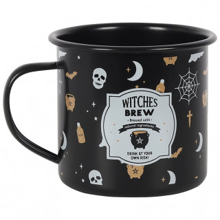 Mug mtal maill noir  motifs halloween (50cl)