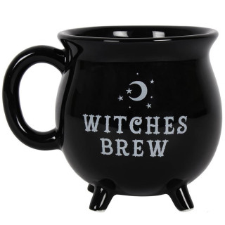 Mug noir en forme de chaudron "Witches Brew" (Potion des sorcires)