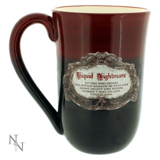 Mug Tasse gothique noir et bordeau Liquid Nightmare