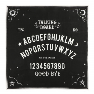 Nappe d'autel noire Spirit board ouija en coton (70x70cm)