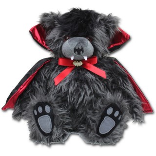 Ours vampire en peluche avec cape "Ted l'empaleur"