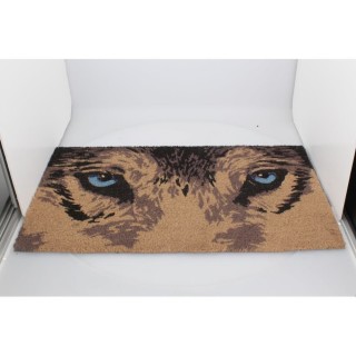 Paillasson d'Extrieur / Tapis Loup aux yeux bleues (45x75cm)