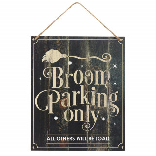 Panneau dco "Broom Parking Only - Parking balais seulement" (30cm x 25cm)