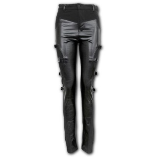 Pantalon femme gothique rock PVC  boucles