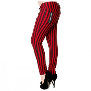 Pantalon jegging ray noir et rouge - BANNED