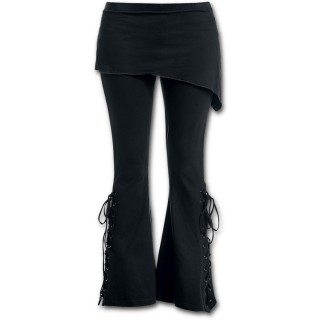 Pantalon Legging pattes d'eph  jupe (2en1) goth-rock noir