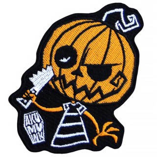 Patch tissu bonhomme citrouille "Sinister Smile 2" - Akumu Ink