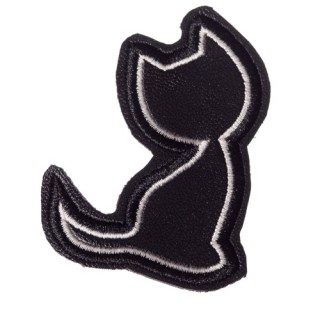 Patch tissu chat noir - Banned