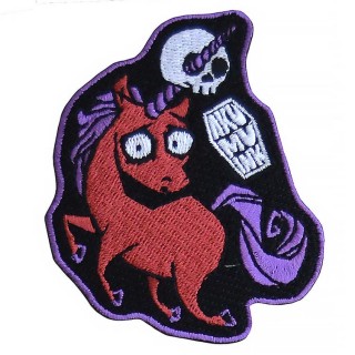 Patch tissu licorne et crane "Deadly Myth" - Akumu Ink