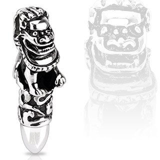 Pendentif acier balle  dmon gardien
