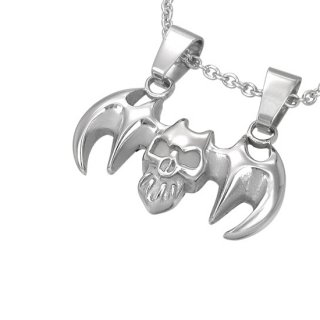 Pendentif acier chauve souris vampire