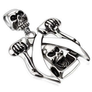 Pendentif acier squelettes et pes
