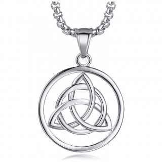 Pendentif celtique triquetra argent en acier