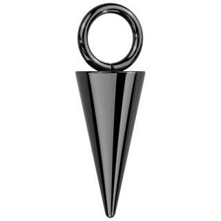 Pendentif de piercing en Titane noir en forme de pointe