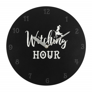 Pendule murale noire  sorcire "Witching Hour" - Something Different