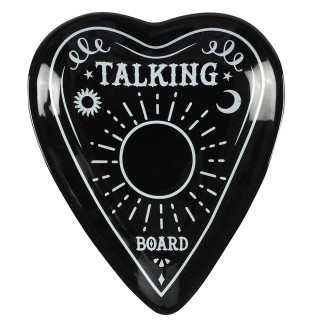 Petit plateau coeur noir ouija Talking Board (vide poche, apritif, cendrier)