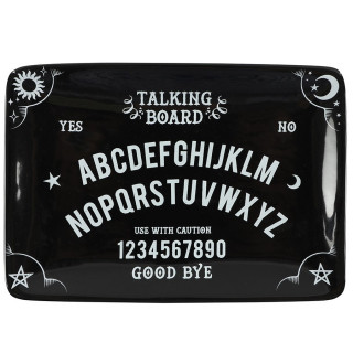 Petit plateau noir ouija Talking Board (vide poche, apritif, cendrier)