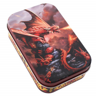 Petite boite mtal  Dragon de feu "Age Of Dragons" - Anne Stokes (9,5x6cm)