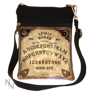 Petite sacoche bandoulire noire avec imprim Ouija Spirit Board