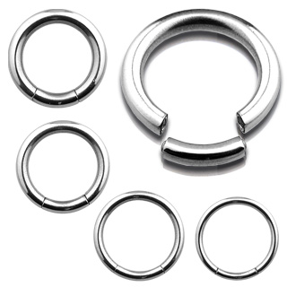 Piercing anneau acier à segment style CBR