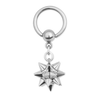 Piercing anneau captif avec boule  piques
