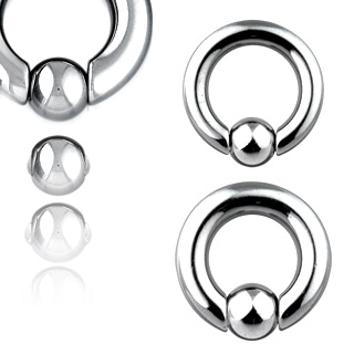 Piercing anneau CBR gros diamètre acier à attache facile