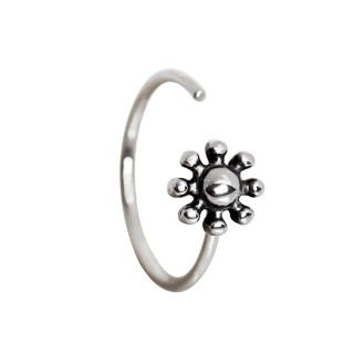 Piercing anneau nez  fleur style antique