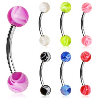 Piercing arcade  boules marbres style glace