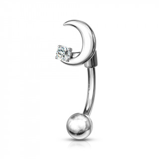 Piercing arcade  croissant de lune strass