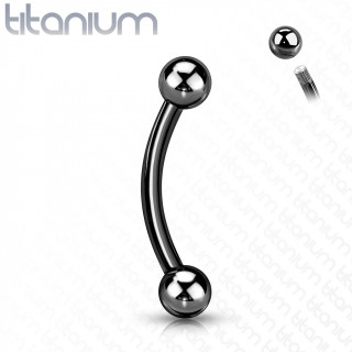 Piercing arcade Titane G23 noir  boules