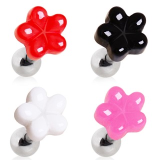 Piercing cartilage  fleur acrylique UV