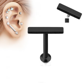 Piercing cartilage barre moyenne noire