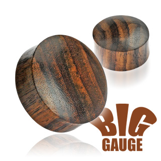 Piercing carteur plug en bois de Sono marron